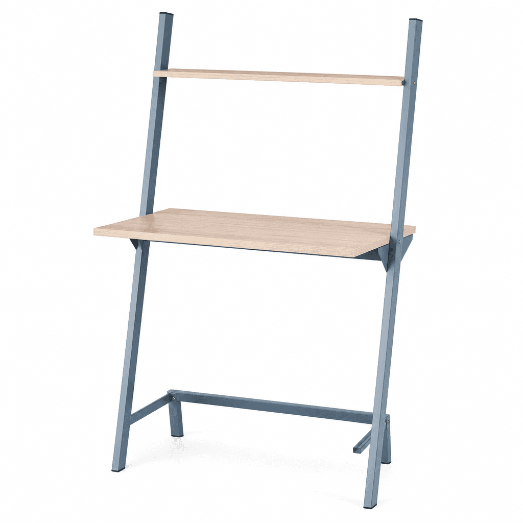 Bridgewall Leaning Desk with Upper Shelf, 32-Inch studio product photograph