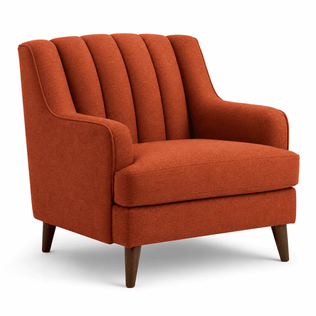 Channel Upholstered Lounge Chair studio product photograph